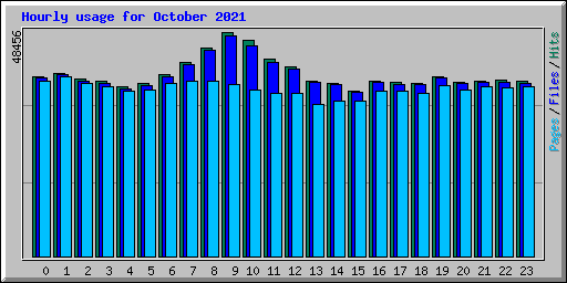 Hourly usage for October 2021