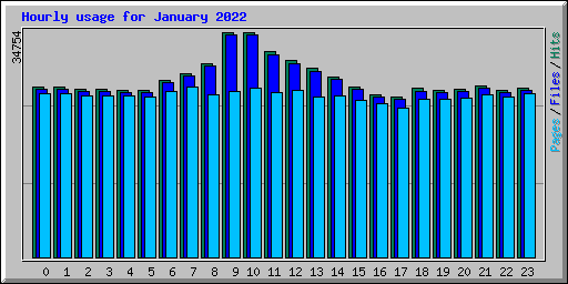 Hourly usage for January 2022