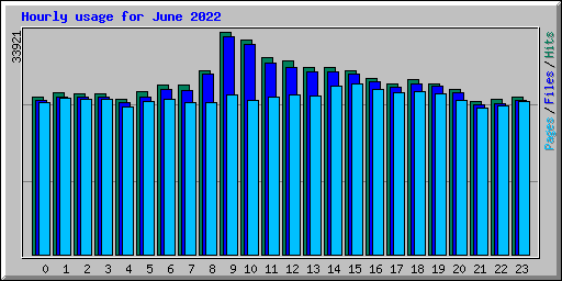 Hourly usage for June 2022