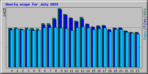 Hourly usage for July 2022